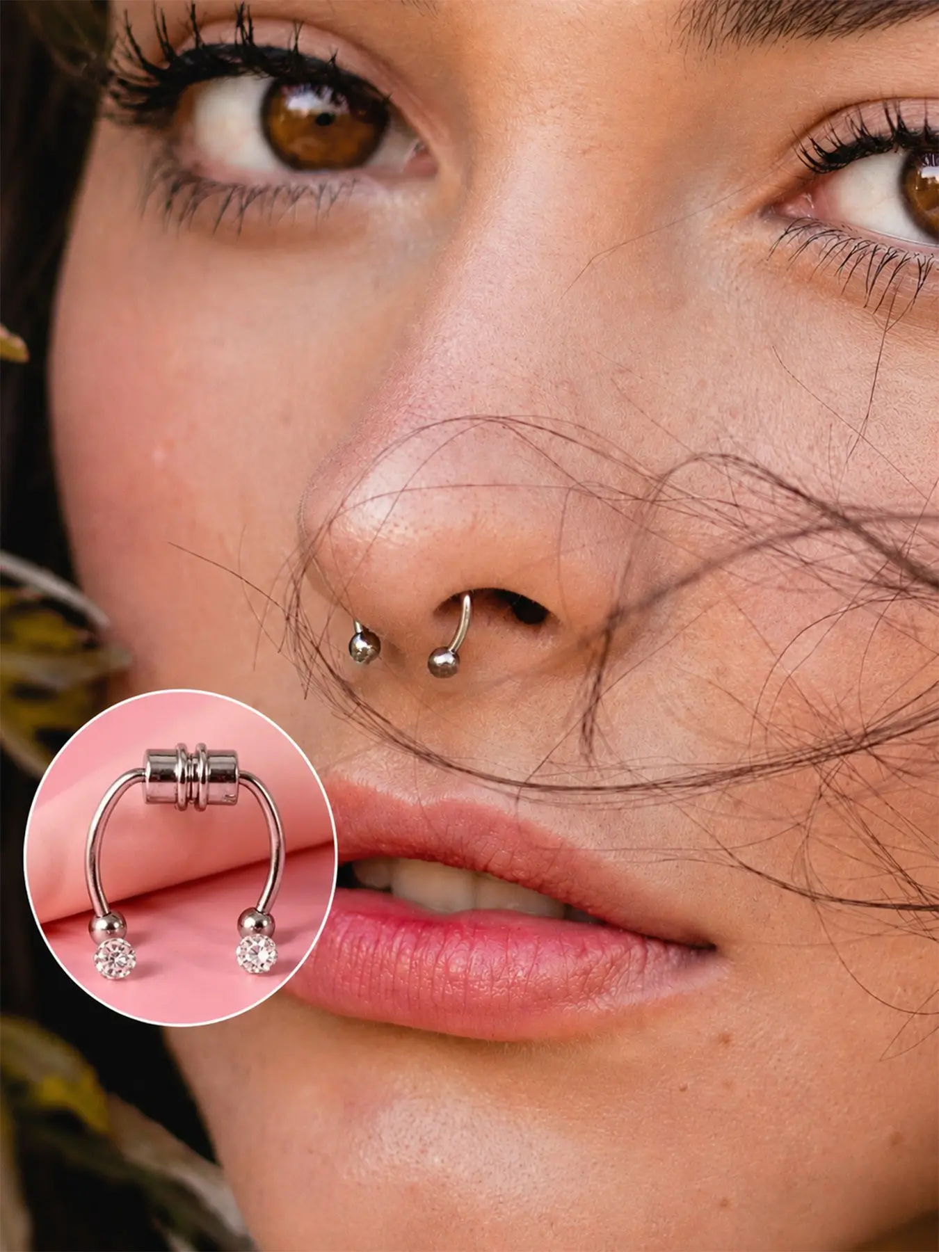 Nose Rings Hoops Fake Nose Ring Fake Septum Fake Lip Rings Fake Septum Piercing Fake Nose Piercing Fake Nose Hoop Double Hoop Nose Ring Fake Double Nose Ring Nose Cuffs Faux Nose Rings Clip Nose Ring Jewelry