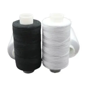 500 Yards Premium Black & White Sewing Thread for Crafting Sewn Embroidery