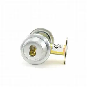 212 MAIN 8T Series Single Cylinder Deadbolt Door Lock - 2.75 in. Backset, 7-Pin, Standard Strikeless Core, Satin Chrome Door Hardware, Stainless Steel, Wrench-Resistant (Model 8T37KSTK626)