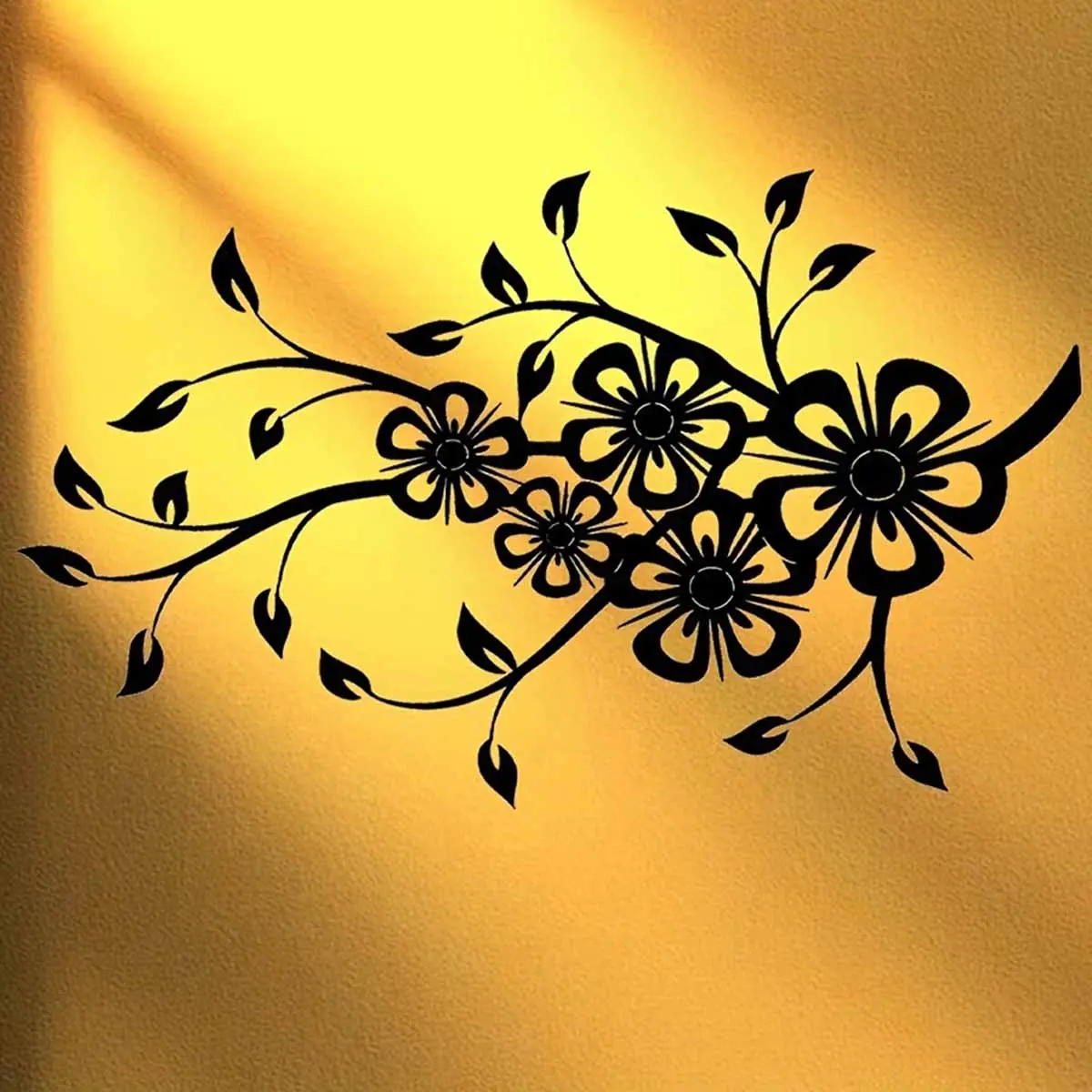 Flower Pattern Wall Art, Metal Wall Decor, Flower Wall Art Decoration, Wall Hanging Decor for Home Garden Office Outdoor, Ideal Gift for Flower Lovers