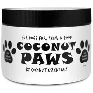 Coconut Paws - Natural oils for dogs to Nourish Paws, ears, skin and coat -8oz- Coconut Essentials - Coconut Oil, Olive oil & Sunflower