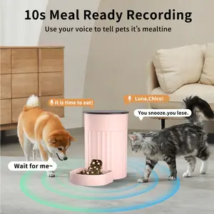 PAPlFEED  Pink Cat Bowl Intelligent Automatic FeederCat Food Dog Food Pet Food Dispenser Connect wifi Timing Dosing Quiet Stainless automatic  pet  feeder slow eating dog lover pet accessory easy feeding pet  needs dog food dispenser wet  food  feeder