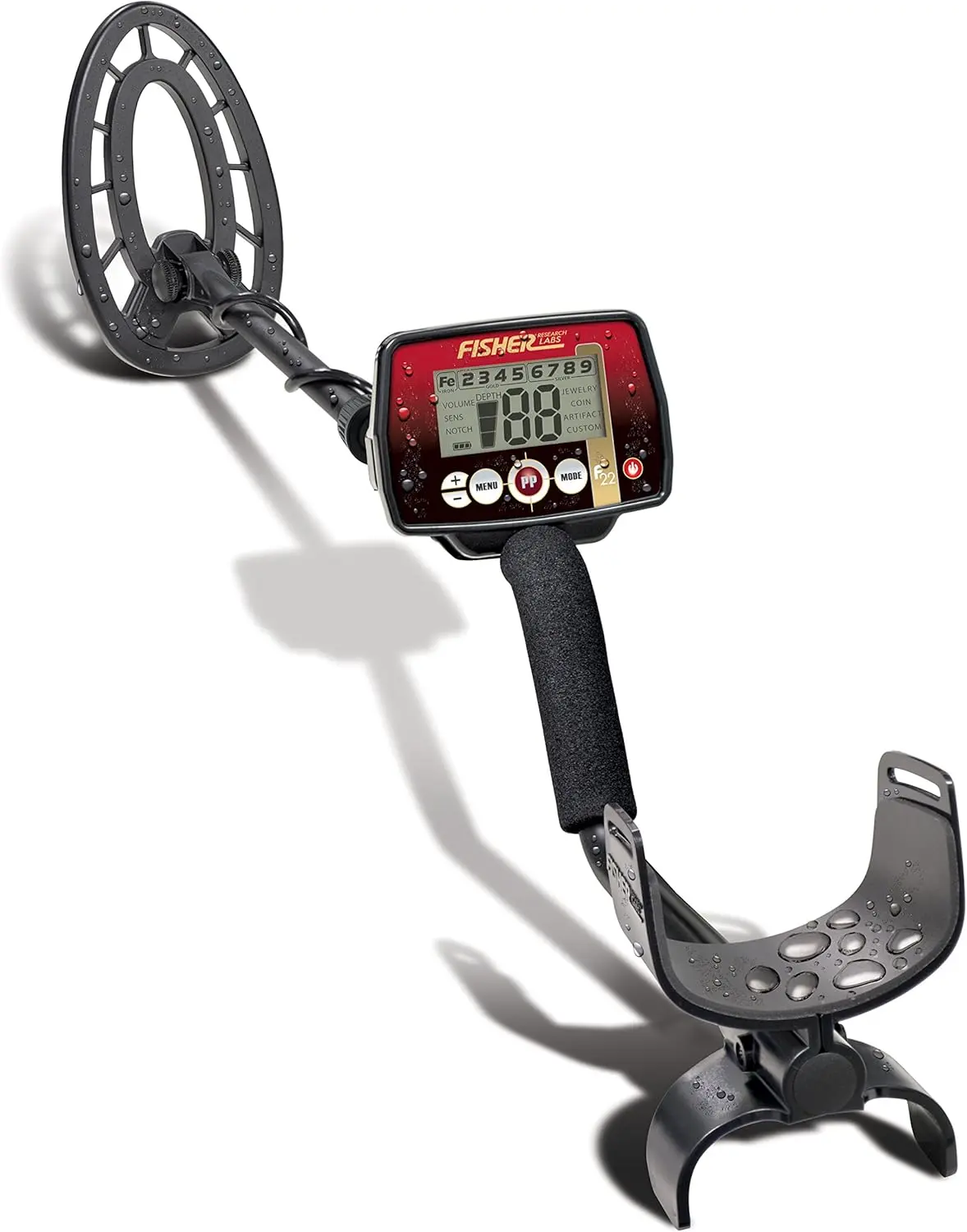 Fisher F22 Weatherproof Metal Detector with 9-Inch Coil