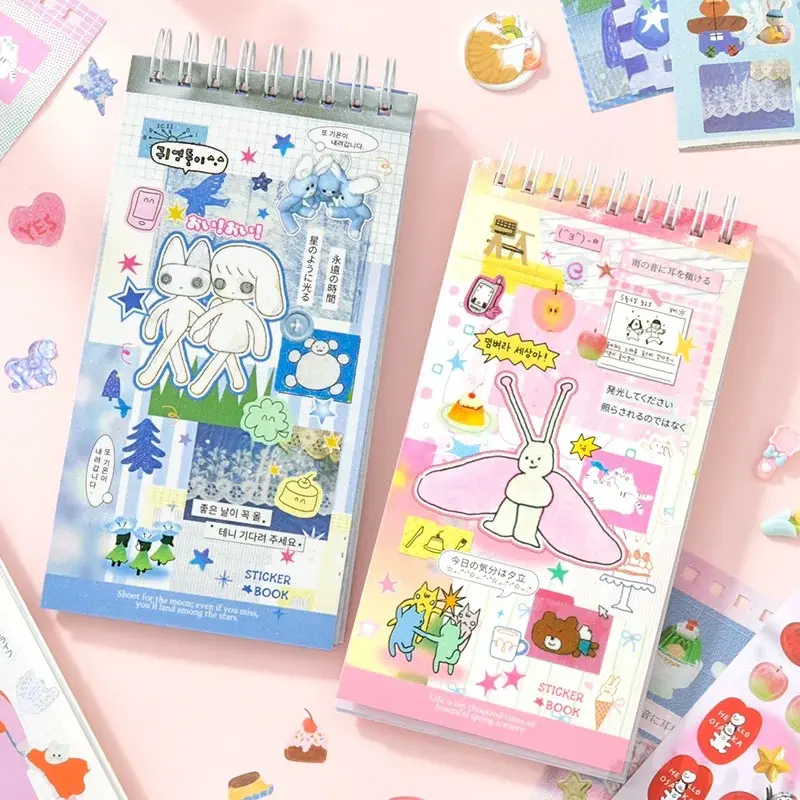 Kawaii Series Decorative Sticker Book (20 Sheets) - Office Stationery for Scrapbooking Ideas, Graffiti Art, Journaling & Diary DIY Crafts Projects