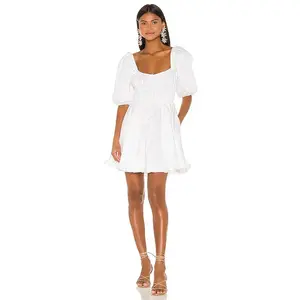 For Love & Lemons Jackson Mini Dress in Ivory