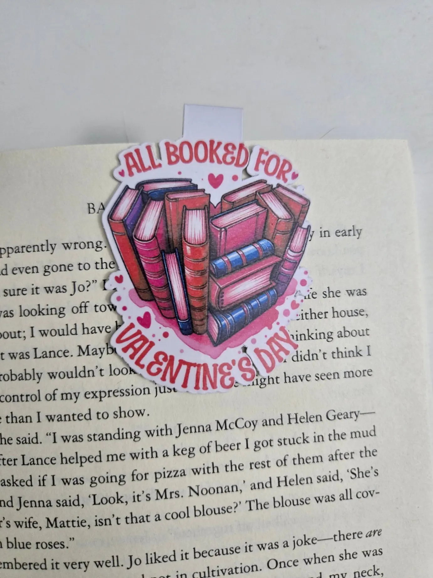 Booked for Valentine's Day - Magnetic Bookmark