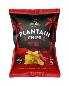 Olu Olu Spicy Yellow Plantain Chips – Sweet Chilli Flavor