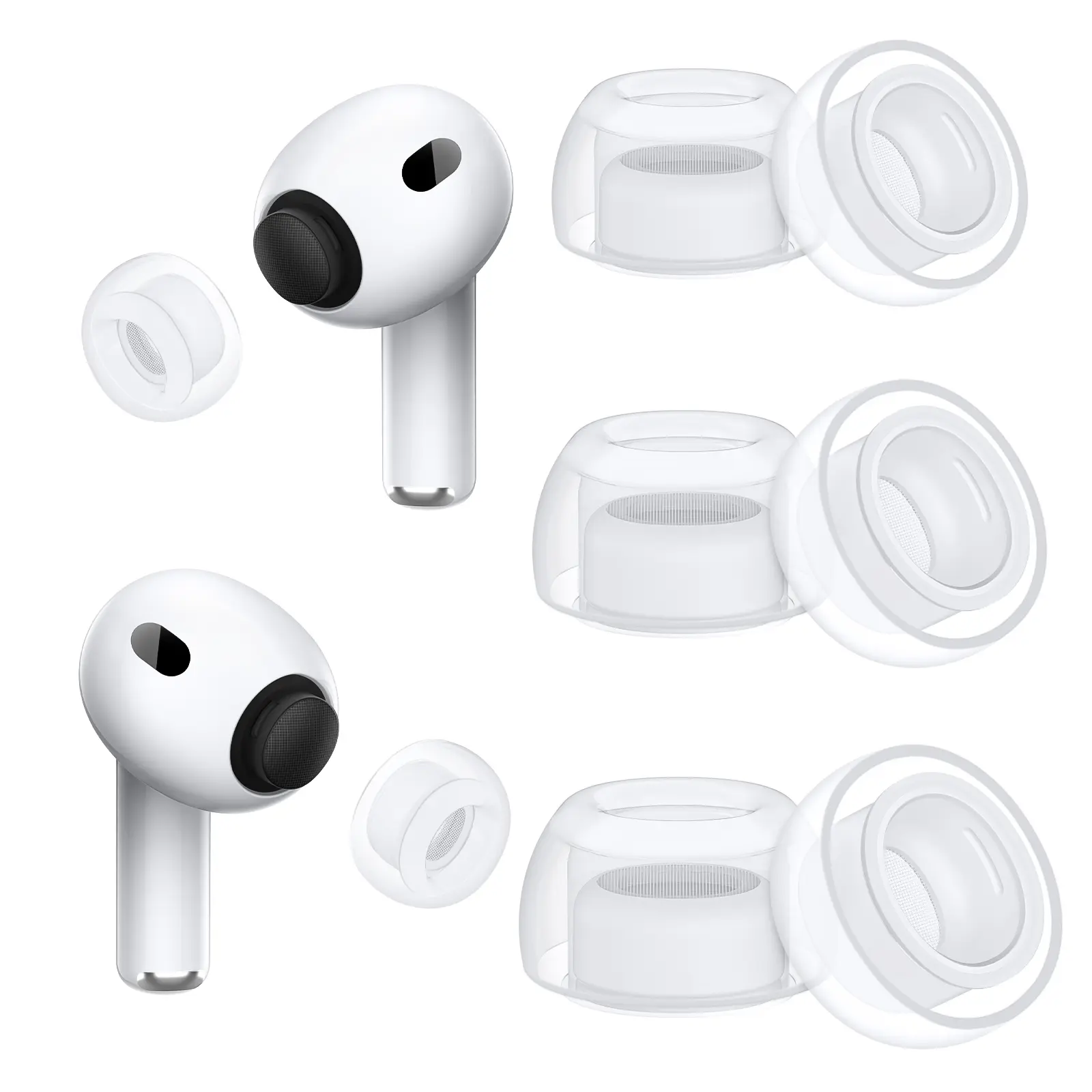 2026 Ultra-Soft Replacemen Ear Tips for AirPods Pro 3, Ultra-Soft & Lightweight Replacement Eartips,Small Medium Large Sizes, All-Day Comfortable Wear