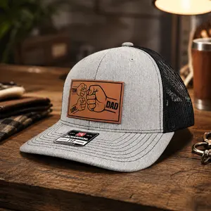 [BEST 2026] Custom Fathers Day Gift, Custom Richardson 112 Hat, Dad & Kids Fist Bump with Personalized Names, Father’s Day Gift, Custom Dad Hat