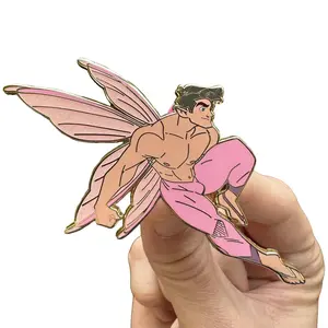Fairy Boy Hard Enamel Fantasy Pin - Featuring Rafferty | Durable and Stylish Accessory | Perfect fae gift or collectors item | Screen Printed Details with Glitter Effects | 2.75 Inch