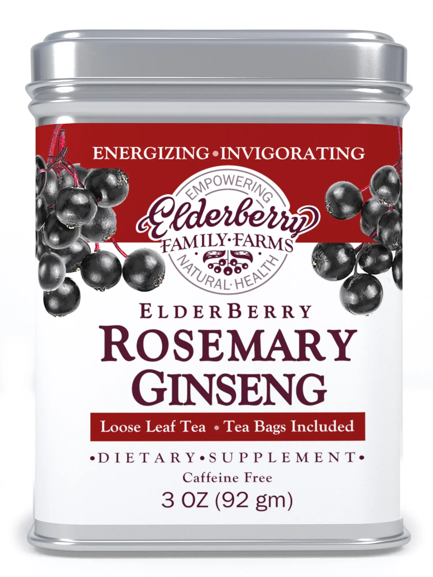Elderberry Rosemary Ginseng Tea Tin