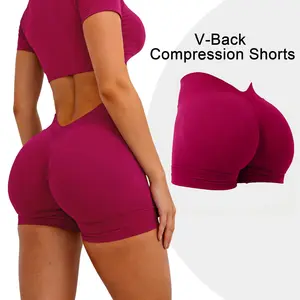 GYMER LJ V-BACK SCRUNCH SHORTS Gym Fitness Sportswear Workout Yoga Cycling Short