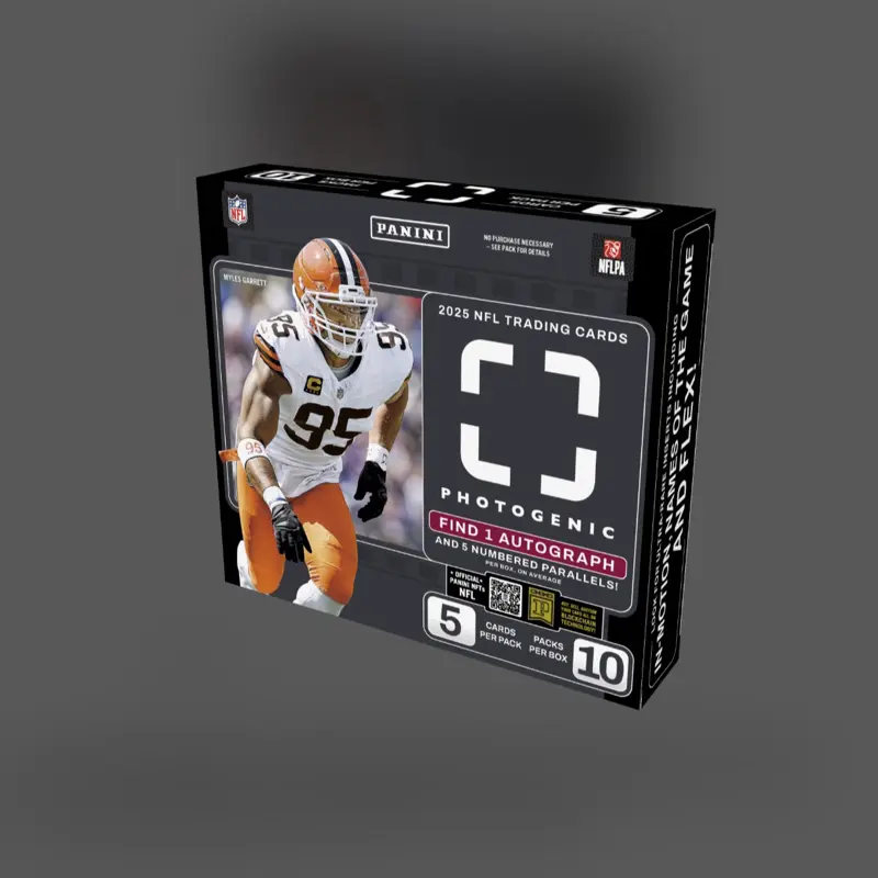 PANINI 2025 Photogenic Hobby Sports Card Box, Including 2 Autographed Cards, Collectible Sports Cards, Football