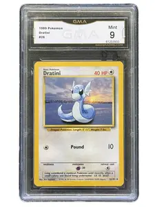 GMA Graded Pokemon TCG Slab - Grade 9 - Dratini - Common - Base Set - #26