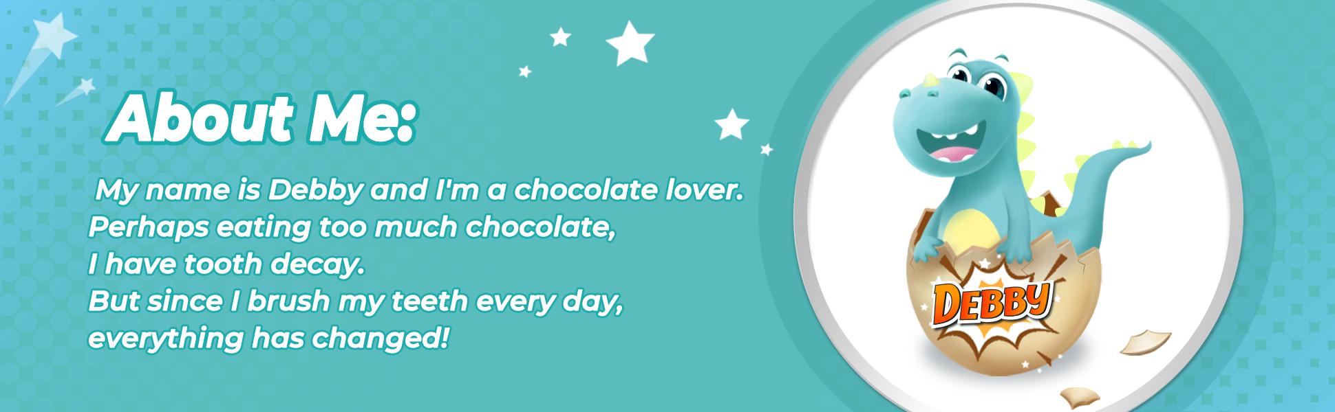 Papablic Debby Toddler Sonic Toothbrush 1-3Y with Smart LED Timer Dino Cover 4 Brush Heads 18000 Vibrations Per Minute Fun & Effective Oral Hygiene, Lightweight Daily Cleansing