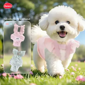 [HipiPet] Female Dog Period Pants  Cute, Breathable & Cooling, Adjustable Waist, No-Slip Sanitary Pants for Puppies, Perfect Summer Wear Puppy