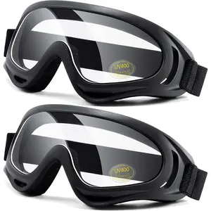 Motorcycle Goggles 2 Pack - ATV Dustproof Dirt Bike Goggles for Ski Racing Riding, Off Road Waterproof Motocross