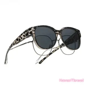 HavenThread Polarized Summer UV Protection Sunglasses, Y2K Retro Round Frame, Wear-Over Glasses Wrap-Around Style for Women Men, Sports & Outdoor Cycling Use, Womens Sunglasses