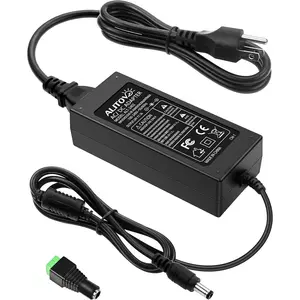 24V DC Power  2A 48W AC/DC Adapter 100~240V AC to DC 24 Volt 2 Amp Converter 24 vdc 2000mA 1.8A 1.5A 1.3A 1.2A with 5.5mmx 2.5mm 2.1mm Plug for LED Strip Light CCTV Camera DC Pump Fan