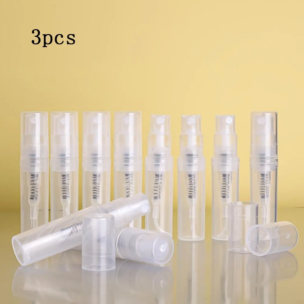 3pcs 2/3/5ML Travel Mini Transparent Makeup Cosmetic Perfume Atomizer, Portable Lightweight Perfume Sample Spray Bottle, Perfume Scent Pump Case Tool, Fragrance Empty Spray Bottle