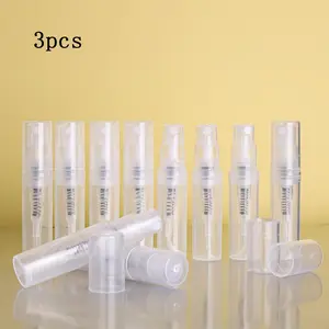 3pcs 2/3/5ML Travel Mini Makeup Perfume Atomizer, Portable Perfume Sample Spray Bottle, Perfume Scent Pump Case, Fragrance Empty Spray Bottle