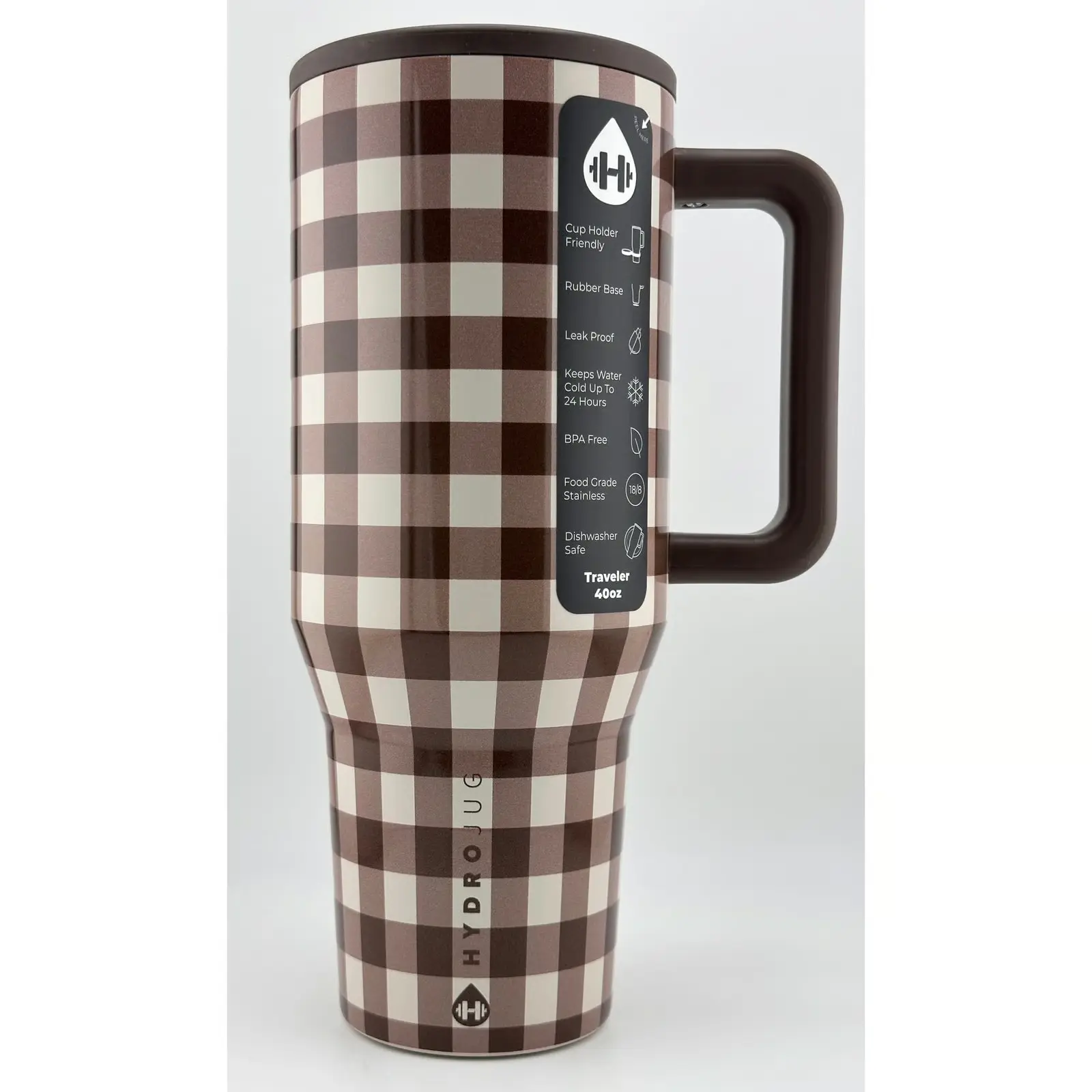 HydroJug Traveler | Premium Leak-Proof Vacuum Insulated Stainless Steel Tumbler with Flip Straw