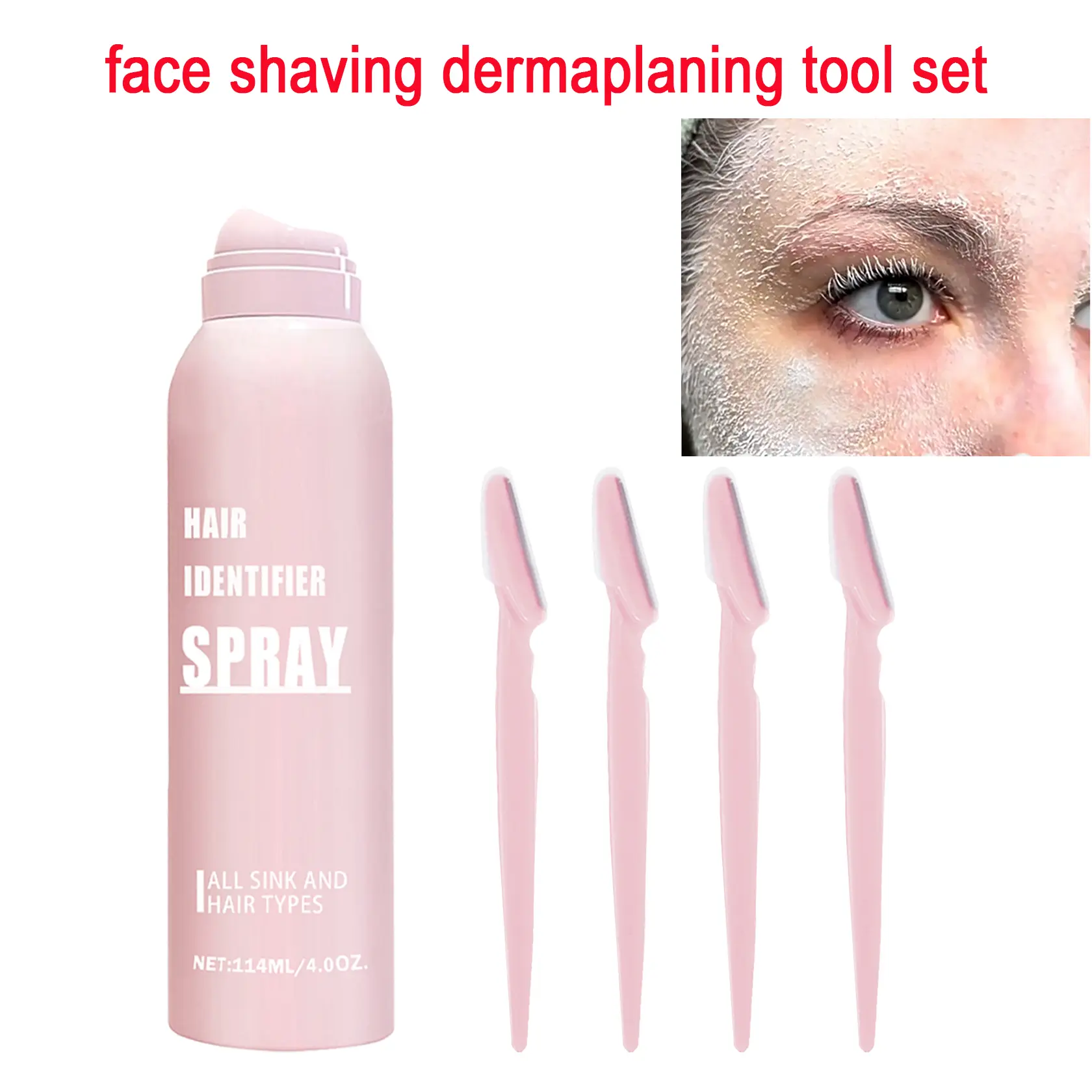 Hair Identifier Dermaplanning Spray for Women, Moisturizing Skin Care, 114ml/4.0oz, All Sink and Hair Types