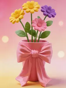 Coquette Bow Vase - Add a touch of elegance to any space with this beautiful Coquette Bow vase