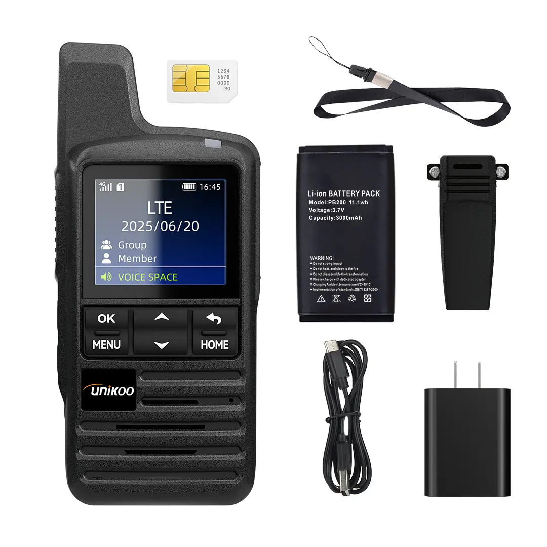 Explore Nationwide with UNIKOO N300 4G Global POC Walkie Talkie with SIM Card for Hiking Adventures - Nationwide U.S. Communication, Long Range, Clear Audio