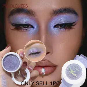 1PC Multicolor Polarized Chameleon Highlight Eye Shadow Powder - Glittering Purple/Green/Red, Easy To Apply, Shimmery, Lazy Eyeshadow, Long Lasting, Waterproof, Suitable for Crafting Delicate Makeup Looks