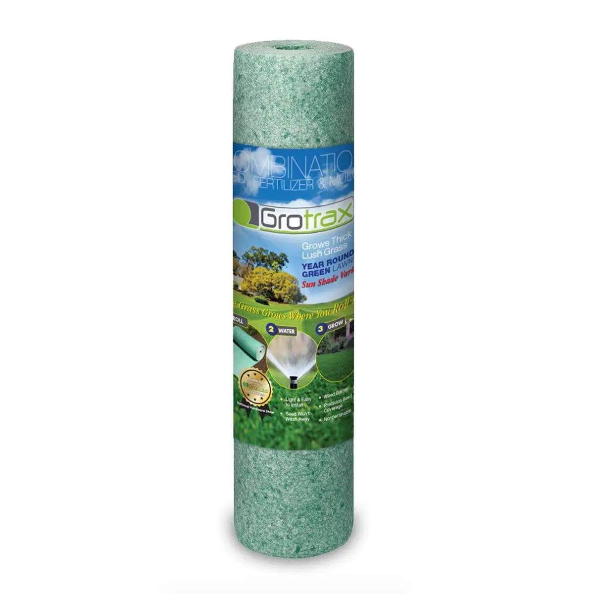 212 MAIN GTX Turf Farms LP 252134 24x50ft Year Round Green Mixture Grass Roll, Easy to Install, Roll Form, Sun Shade Varieties, Outdoor Thick-Growing Turf