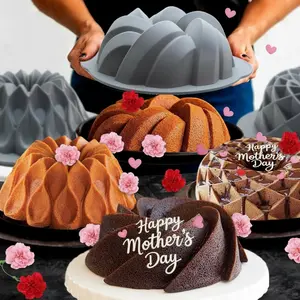 45/21Pieces Silicone Fluted Cake Pan for Halloween Mu Si Chocolate Custard Brownies Bread Flan Meatloaf Jelly Heat-Resistant Non-Stick Baking Mold for Special Occasions，Christmas and Thanksgiving Gifts， Mother's Day Gifts，SummerVibes