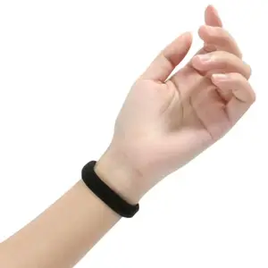 AISI HAIR New 1 PCS Large Black Hair Ties for Women and Girls  Ponytail - High Stretching, Thick Seamless Cotton, No Damage Elastics (2 Inch Diameter)