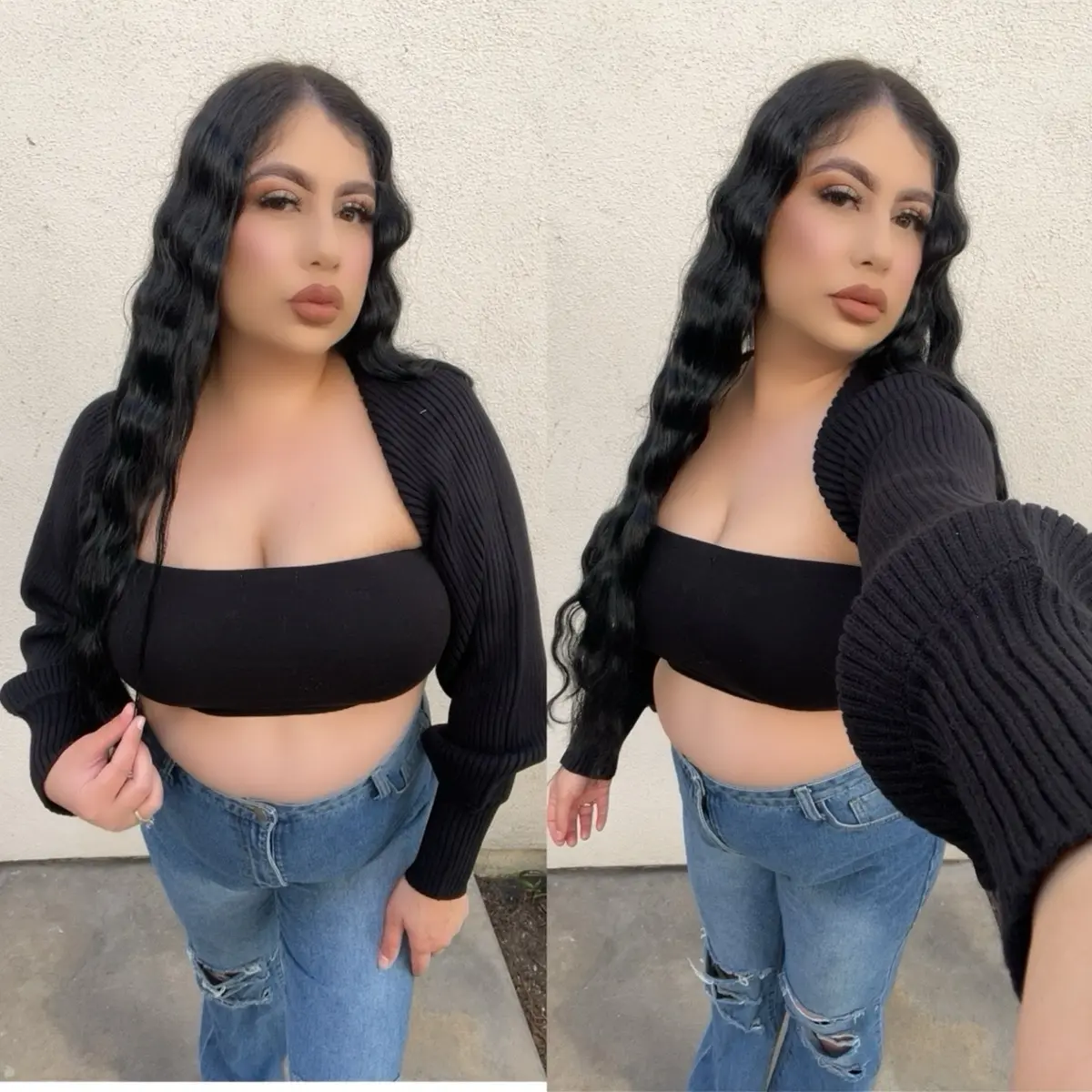 Black shrug bolero