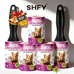 Pet Hair Removal Roller, 4 Rolls + 1 Handle / 8 Rolls + 1 Handle, Ideal for Sofa, Clothes, Furniture, Carpet, Removes Dog & Cat Fur, Deshedding Tool