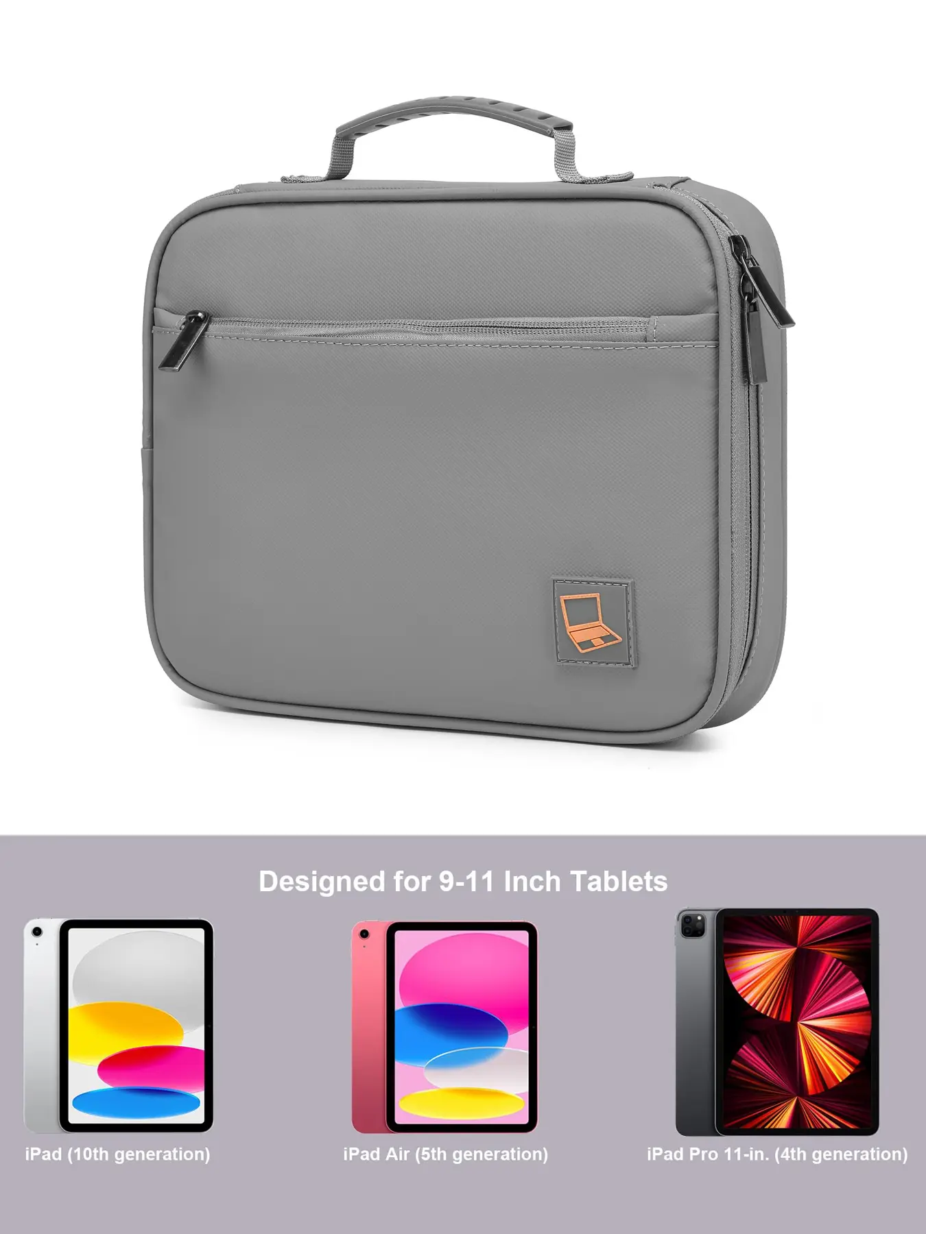 8-11 inch Tablet Sleeve Bag IPAD for New 11" iPad Pro M4/iPad Air M2 2024, iPad 10.9" (10th Gen), iPad Pro 11" 4/3/2, iPad Air 5/4/3 10.9"/10.5", Water-Resistant Portable Tablet Carrying Case, Protective Pouch Bag for iPad mini, Tablet Cover, Ipad Covers