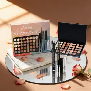 Popfeel Newbie Eyeshadow Set, Beginner Friendly, Travel Essential, Includes Makeup Brushes, Perfect Gift for Family, Cosmetic Makeup Set, Eyeshadow Palette, Matte, Glitter, Pearl