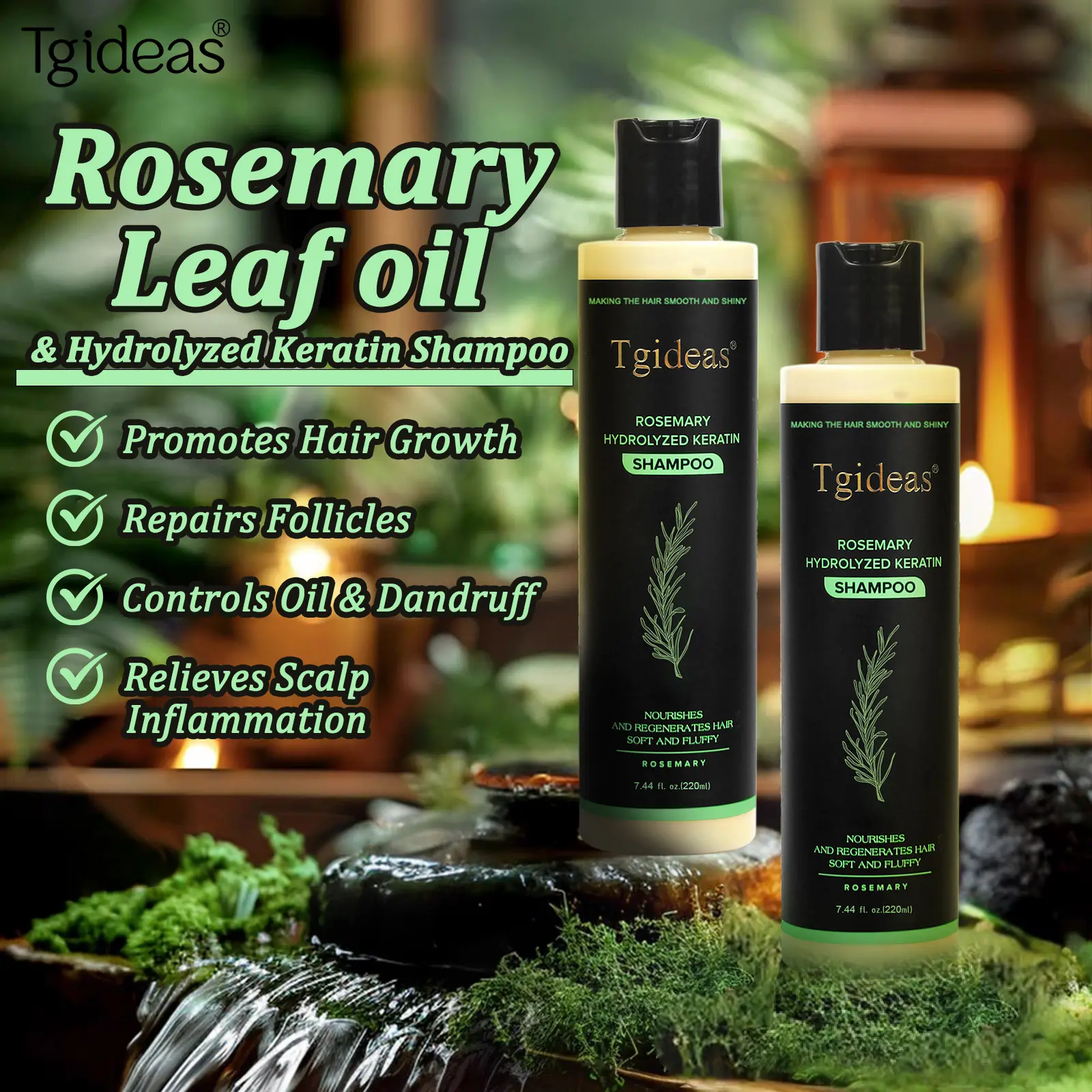 Tgideas Rosemary Shampoo - BoostHair Growth, Control Oil & Dandruff,Soothe Scalp lritation & RestoreShine! Cleanser Conditioner #SummerWins #DealsForYouDays