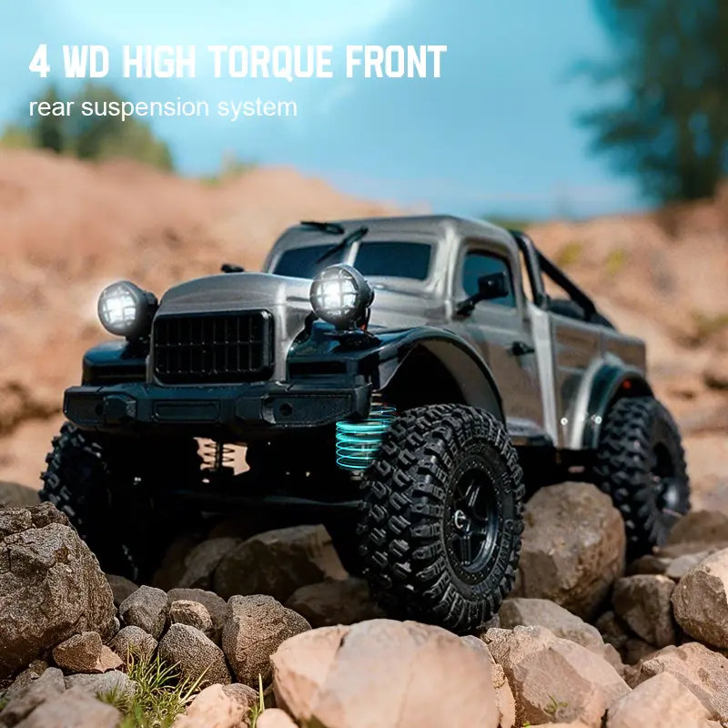 2026 High-Torque RC Pickup Crawler - Carbon Brushed Motor/Ultra-Low CenterChassis/Lightweight Vacuum $hell & Wide-Traction Axle $ystem For All-Terrain Rock Climbing& Obstacle Dominance