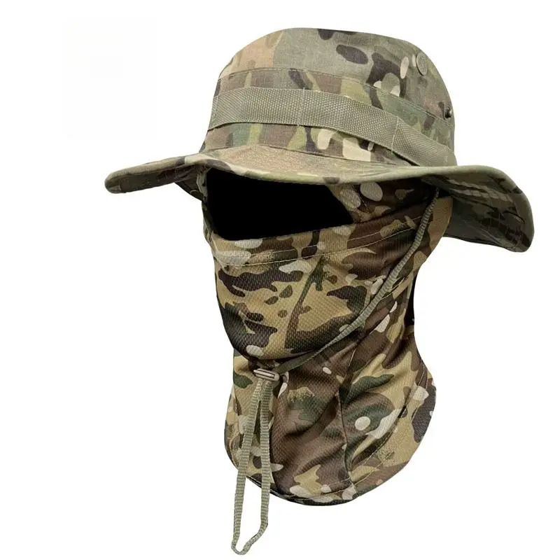Adults' 2026 Camo Print Casual Outdoor Bucket Hat Set - Lightweight Fabric, Adjustable Drawstring Windproof Cap, Sun Protection, Ideal for Hiking, Festivals, Casual Outdoor Hat, Quick Dry Sports & Outdoor Hats, All-Season