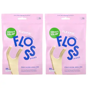 SmartLifeCo Flexpik™ Floss Picks, Unflavored, 100 Pack