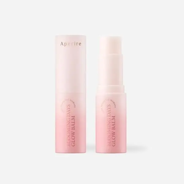 Aperire Blooming Days Glow Balm - 9.5g Gentle Nourishing Lip Moisturizer with Natural Extracts for Dewy Shine, Brightening, Youthful Look, Body Touch-Ups, Anti-Aging Benefits, Youth, Hydrating