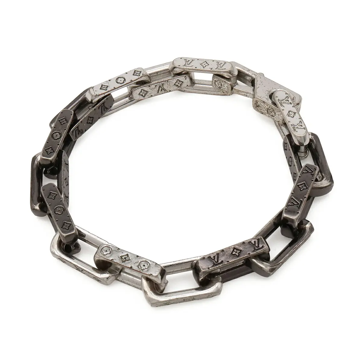 Pre-owned Louis Vuitton Zinc Alloy Small Leather Goods Chain Monogram Bracelet