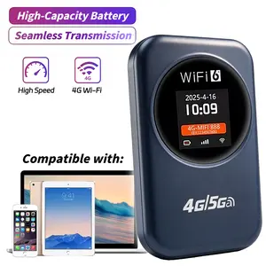 Pocket 4G WiFi Hotspot, 4G LTE Mobile Hotspot Pocket-Sized, Simple Connection, Multi-Device Sharing, Requires SIM Card, Easy Carry for Vacation, Hiking and Daily Outdoor Activities
