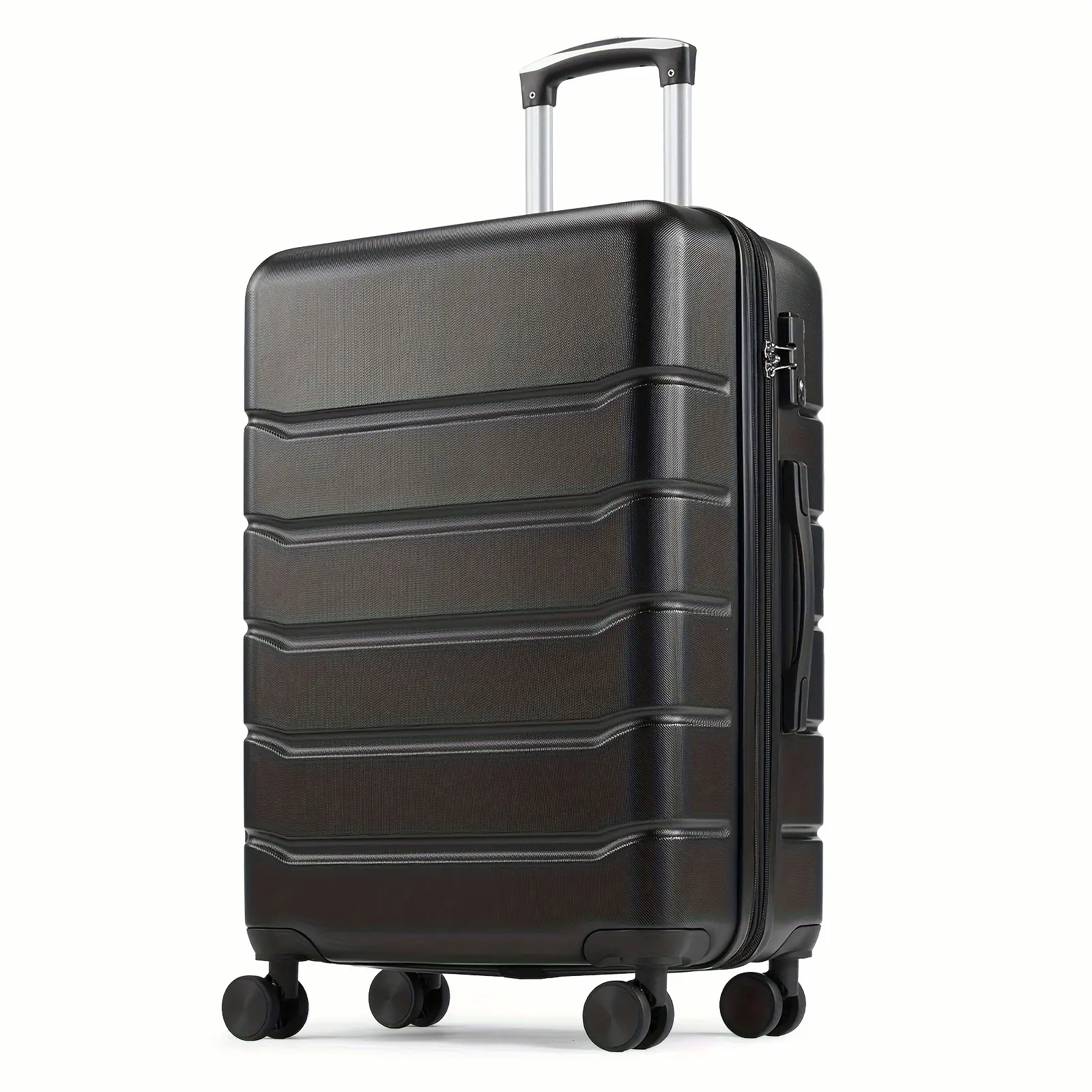 20 Inch Travel in style and security with our Hard Shell ABS Suitcase equipped with Double Spinner Wheels. This lightweight, expandable rolling luggage features a TSA Lock for adde