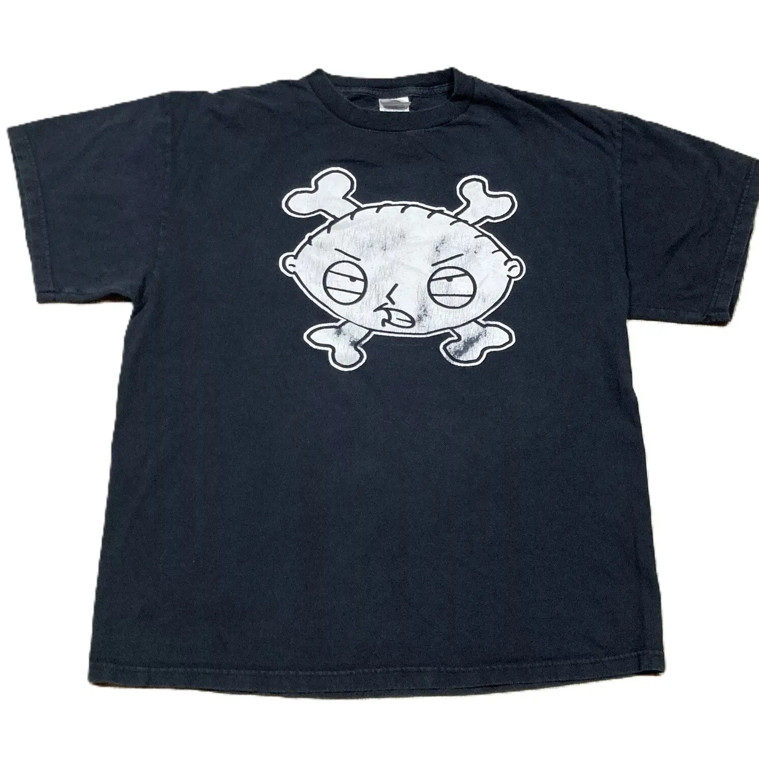 Essential Clean Fit Tee 2026 Oversized Graphic Tee Retro Family Guy Shirt L 00s Y2k Stewie Griffin Crossbones Skull CartoonUnisex Streetwear Tee,,tahir