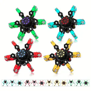 Funny Sensory Fidget $pinners Toys Finger Hand $pinner Toy Spinning Top Focus Toywith Transformable Chain Mechanical Spiral Twister Fingertip Gyro Stress Relief Toy forKids Adults