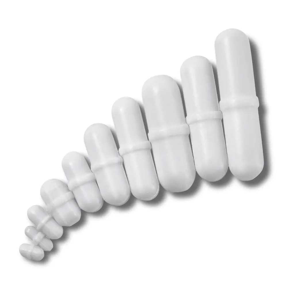 10 Pcs White Teflon (PTFE) Magnetic Stir Bars - Chemical Inert, Corrosion Safe, Reduces Friction and Wear, Teflon-Coated for Stirring Liquids/Solutions, Kitchen Egg Utensil Gadget