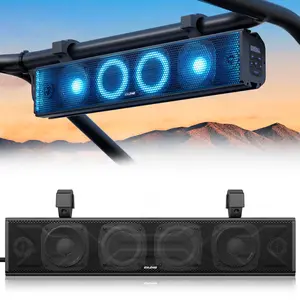 Ehaho 25 Inch UTV Sound Bar, ATV SoundBar Bluetooth with RGB Lighting, IP66 Waterproof Golf Cart Sound Bar, Amplified Powersports SXS SoundBar, UTV Speakers Compatible with Polaris RZR Can-Am