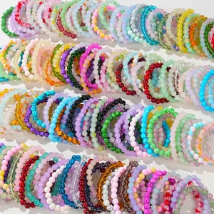 12/24/36Pcs Assorted Color Bohemian Handmade Beaded Bracelets for Women, Featuring a Mix of Multi-Colored Stackable Layered Designs, Elegantly Crafted with Cracked Beads. an Ideal Gift for Family And Friends to Enjoy Together